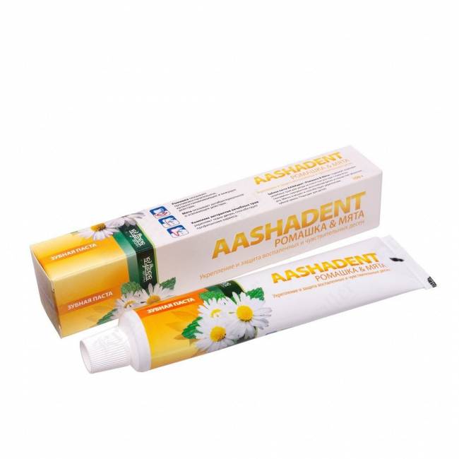 Зубная паста ромашка и мята, Aasha Herbals Зубная паста ромашка и мята, Aasha Herbals